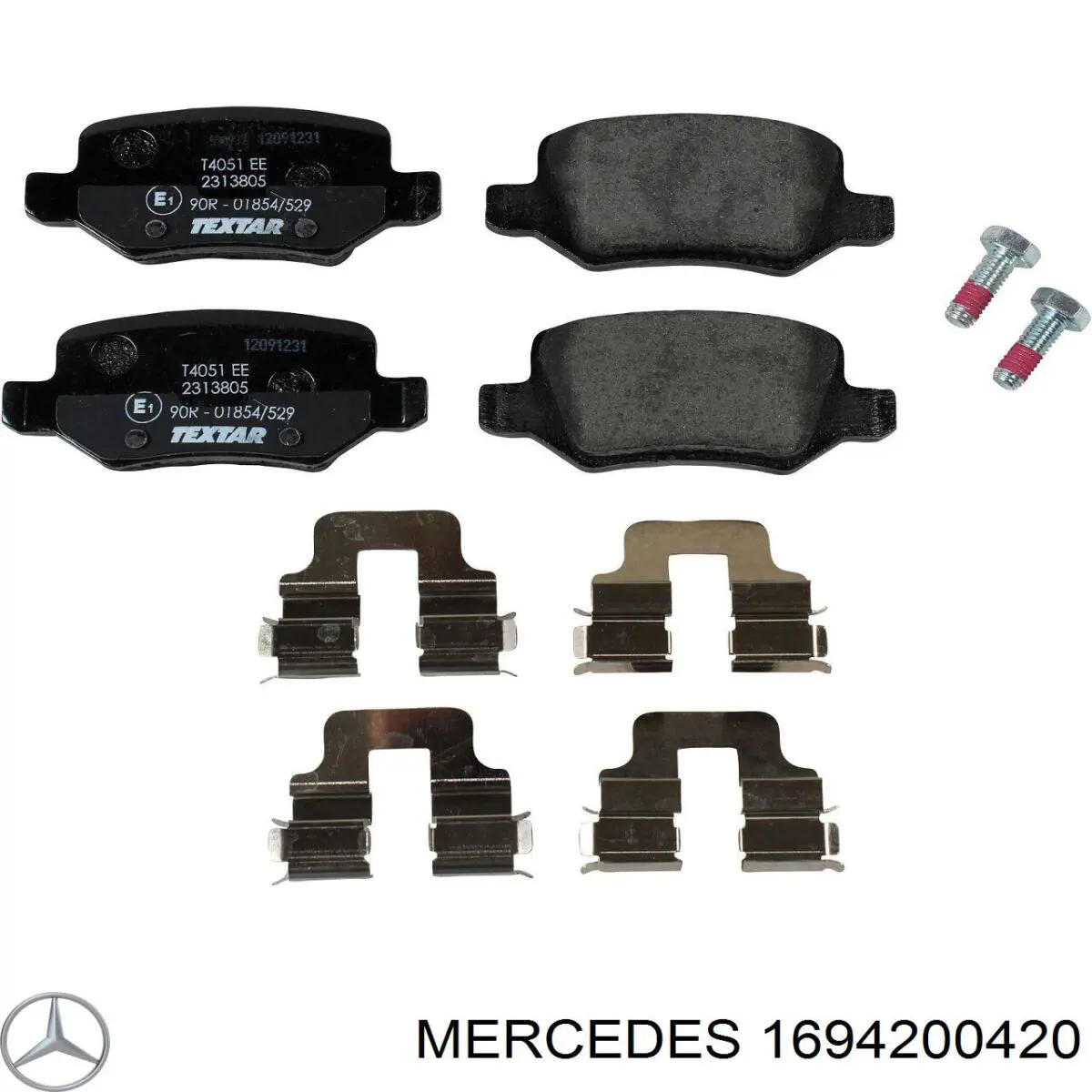 Задние тормозные колодки 1694200420 Mercedes