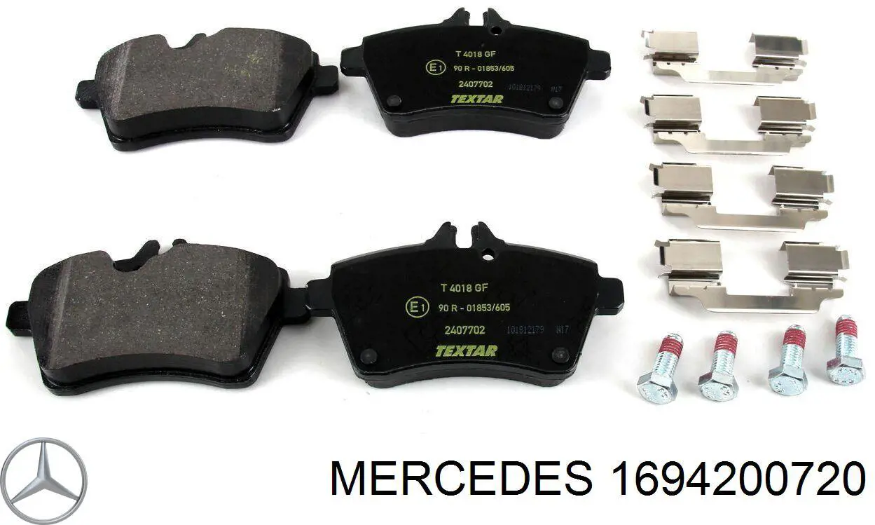 Передние тормозные колодки 1694200720 Mercedes