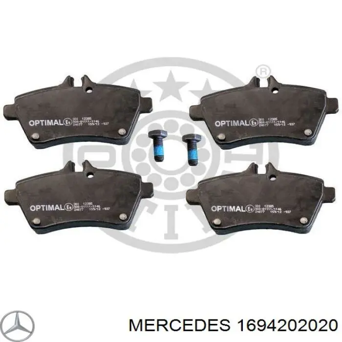 1694202020 Mercedes колодки тормозные передние дисковые