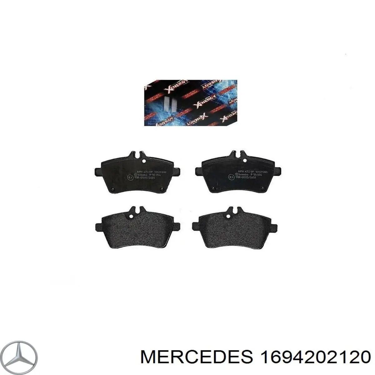 Колодки Mercedes 1694202120 цена, от 34.38 USD