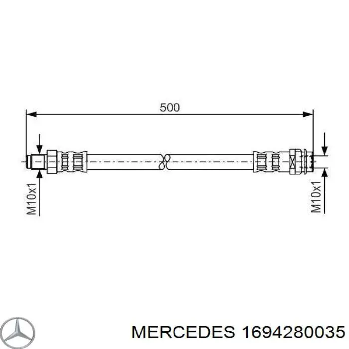 1694280035 Mercedes шланг тормозной передний