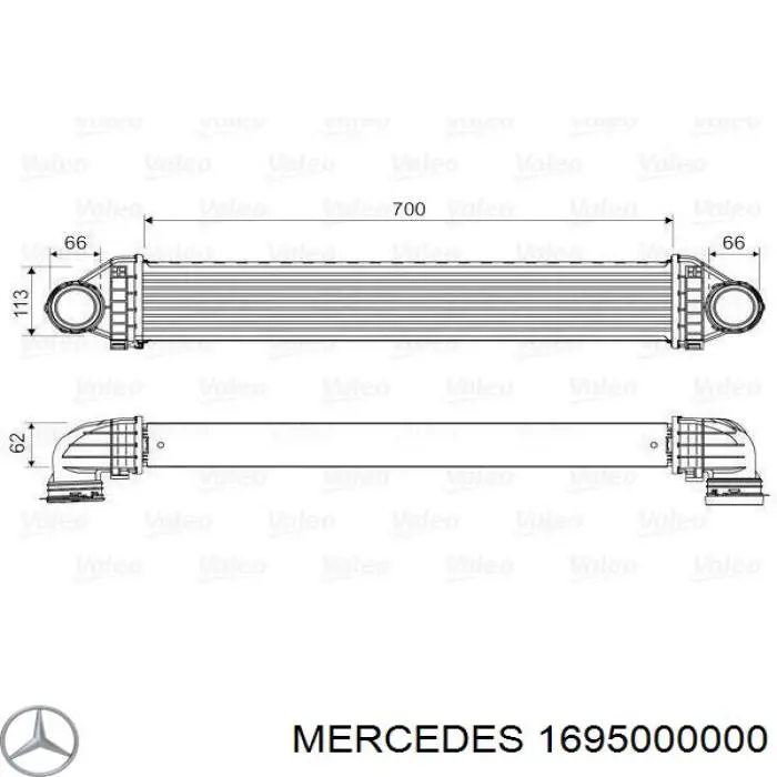 1695000000 Mercedes Охладитель наддувочного воздуха