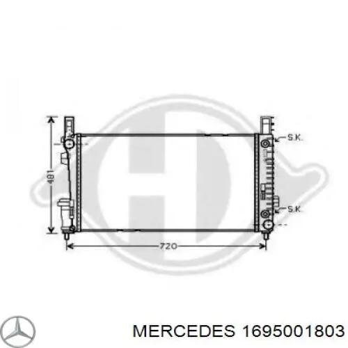 1695001803 Mercedes радиатор