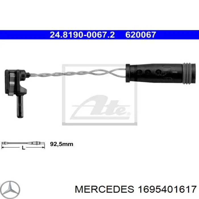Датчик износа тормозных колодок передний Mercedes 1695401617