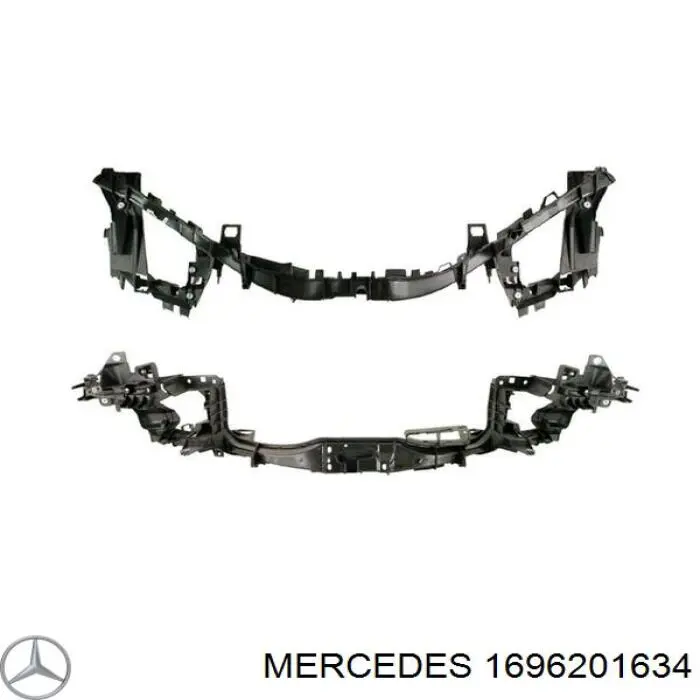 1696201634 Mercedes суппорт радиатора в сборе (монтажная панель крепления фар)
