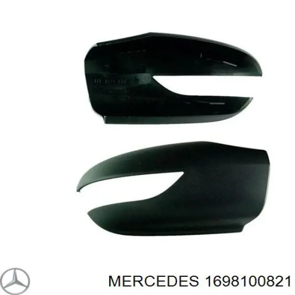 1698100821 Mercedes elemento espelhado do espelho de retrovisão direito