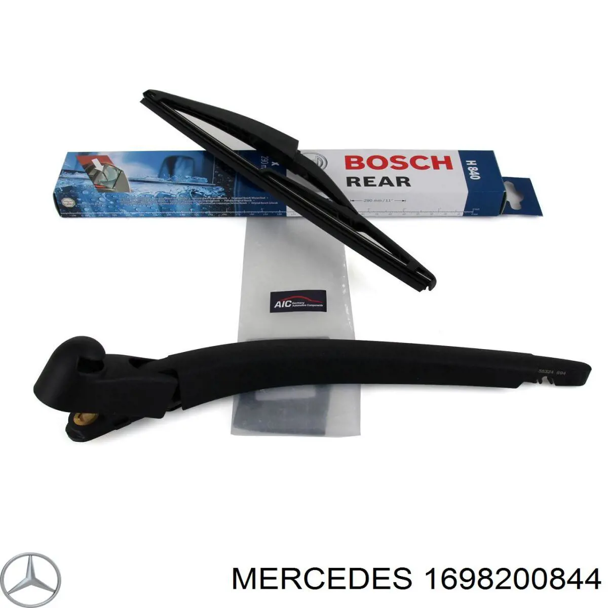 Купить 1698200844 Mercedes Рычаг-поводок стеклоочистителя заднего стекла