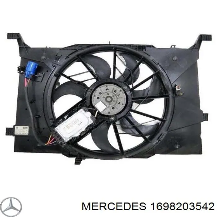 1698203542 Mercedes ventilador elétrico de esfriamento montado (motor + roda de aletas)