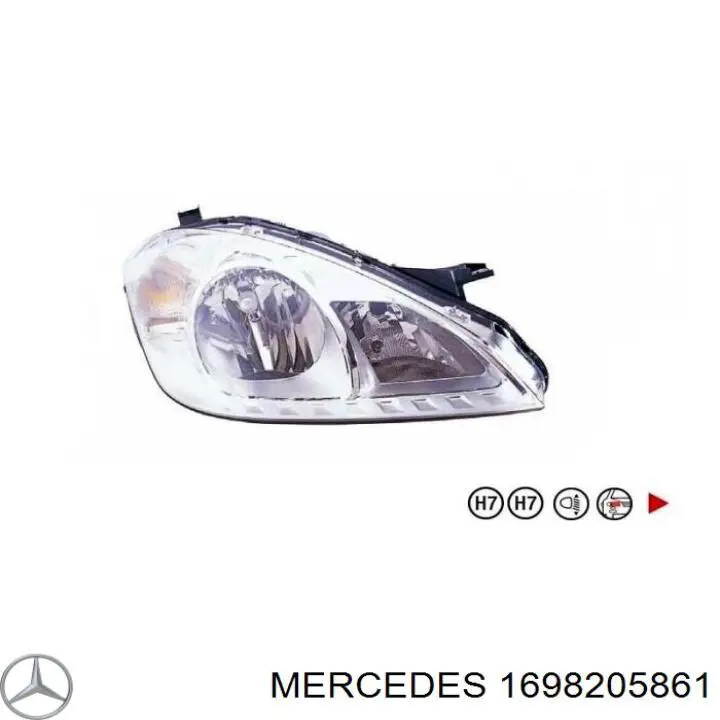 Правая блок фара Mercedes 1698205861 цена, от 142.03 USD