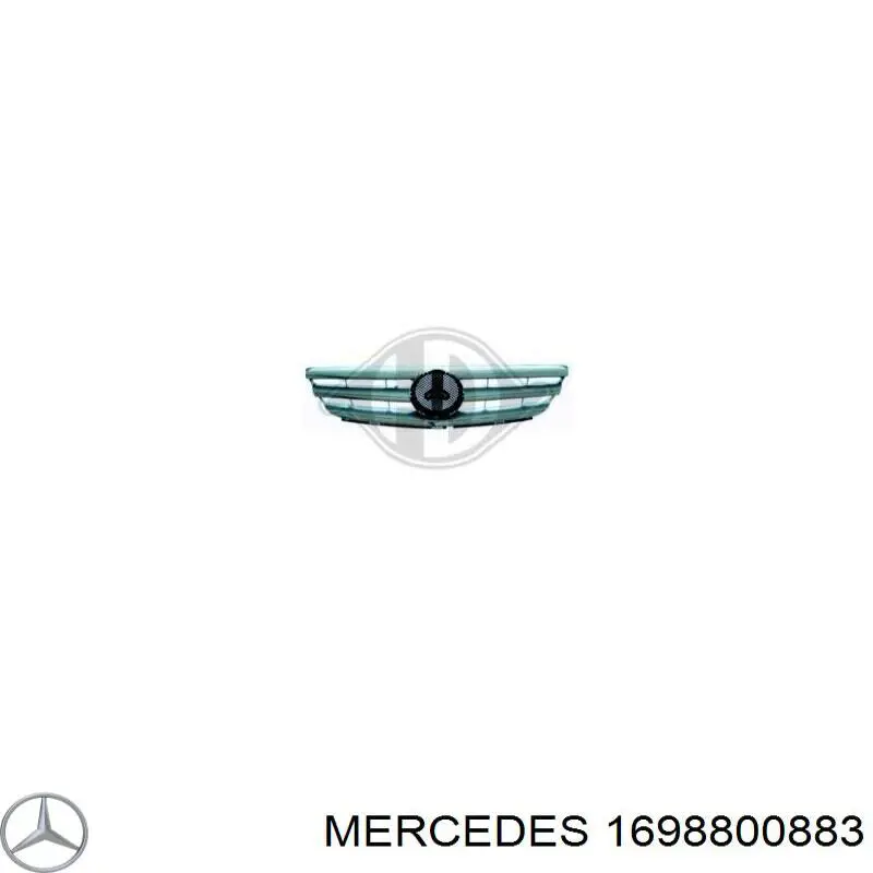 1698800883 Mercedes grelha do radiador