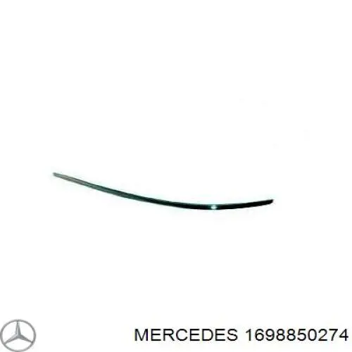 1698850274 Mercedes moldura direita do pára-choque dianteiro