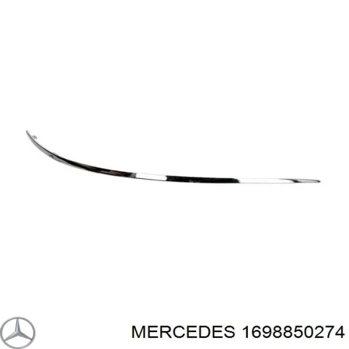 Купить 1698850274 Mercedes Молдинг бампера переднего правый
