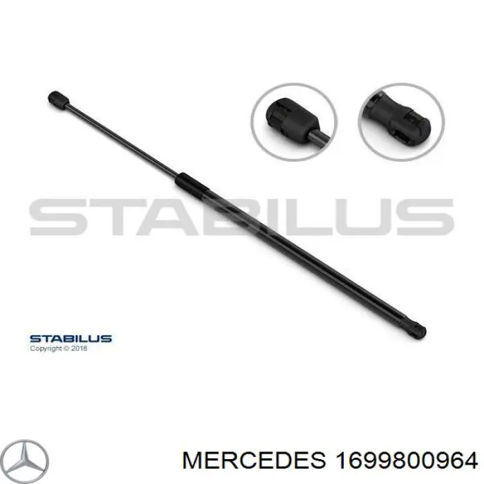 1699800964 Mercedes амортизатор багажника
