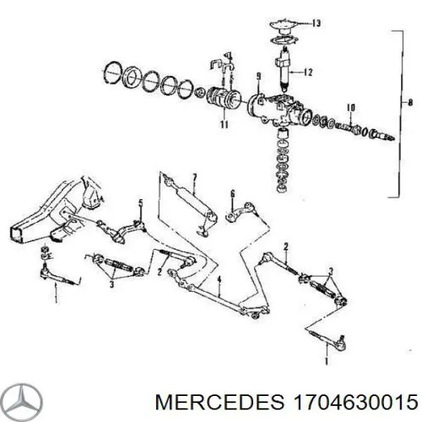 Центральная рулевая тяга Magneti Marelli 301191600020