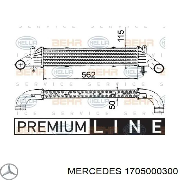 Система охлаждения наддувочного воздуха Mercedes 1705000400 цена, от 69.36 USD