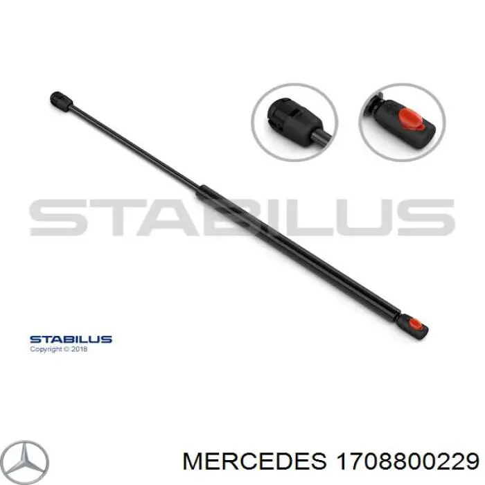 1708800229 Mercedes Стойка капота