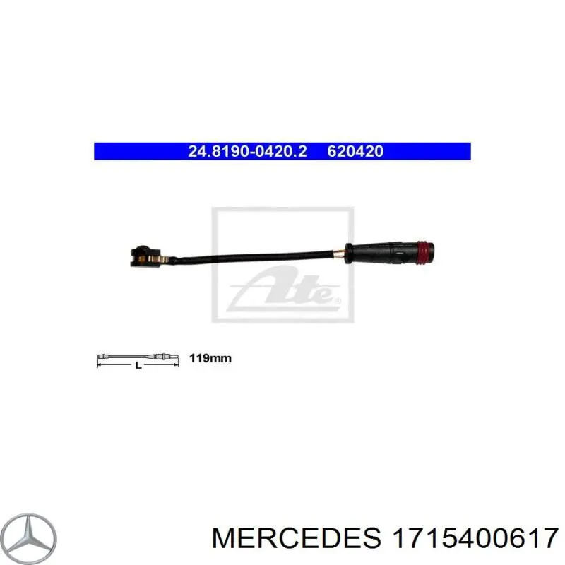 Датчик износа колодок Mercedes 1715400617
