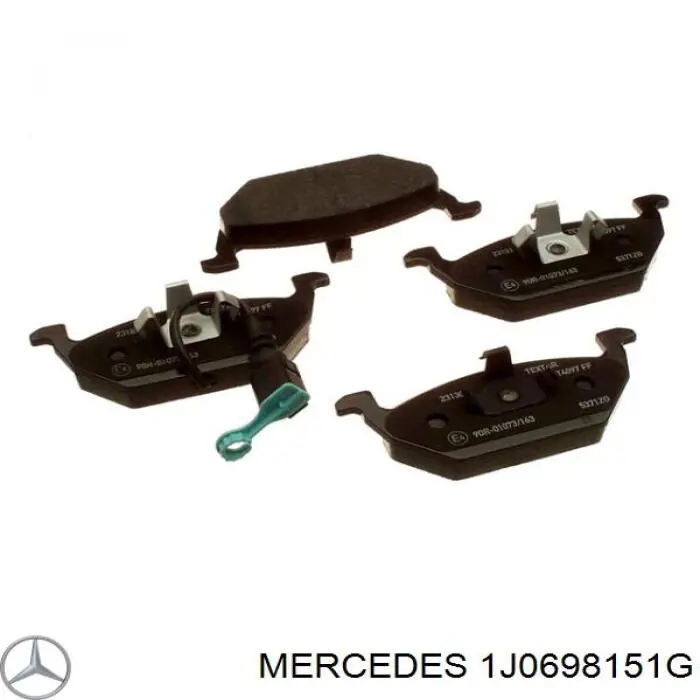 Передние тормозные колодки 1J0698151G Mercedes