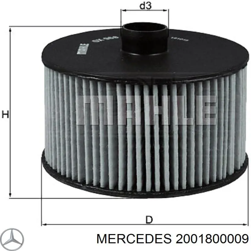 Купить 2001800009 Mercedes Фильтр центробежный очистки масла
