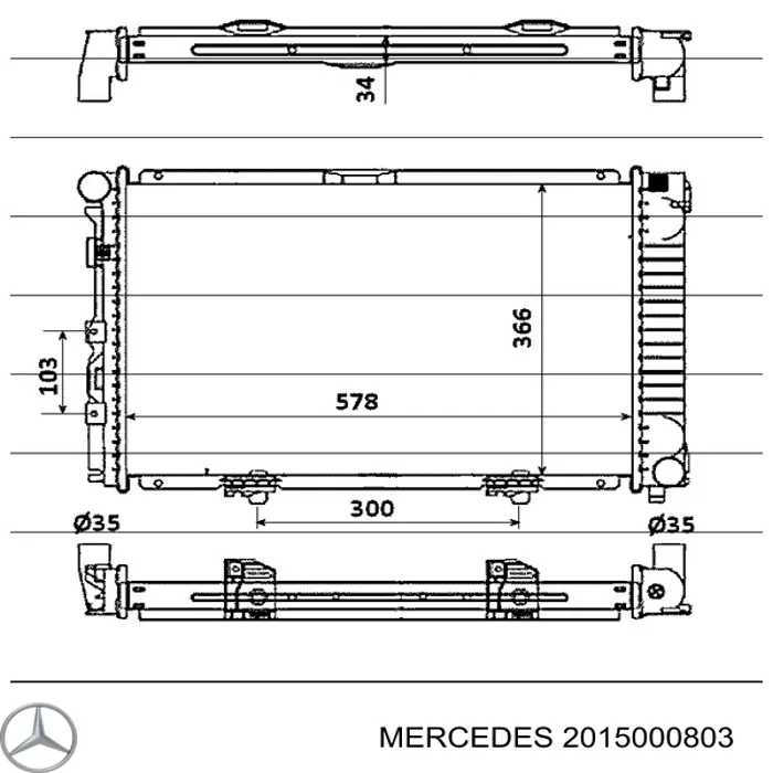 2015000803 Mercedes Радиатор основной