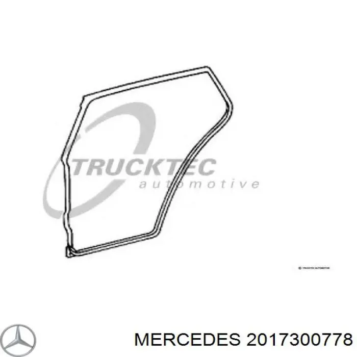 A2017300778 Mercedes Уплотнитель двери передней левой (на двери)