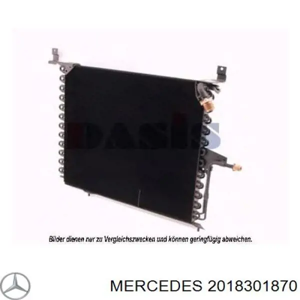 2018301870 Mercedes radiador de aparelho de ar condicionado