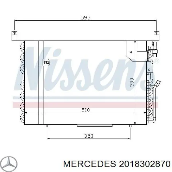 2018302870 Mercedes радиатор кондиционера