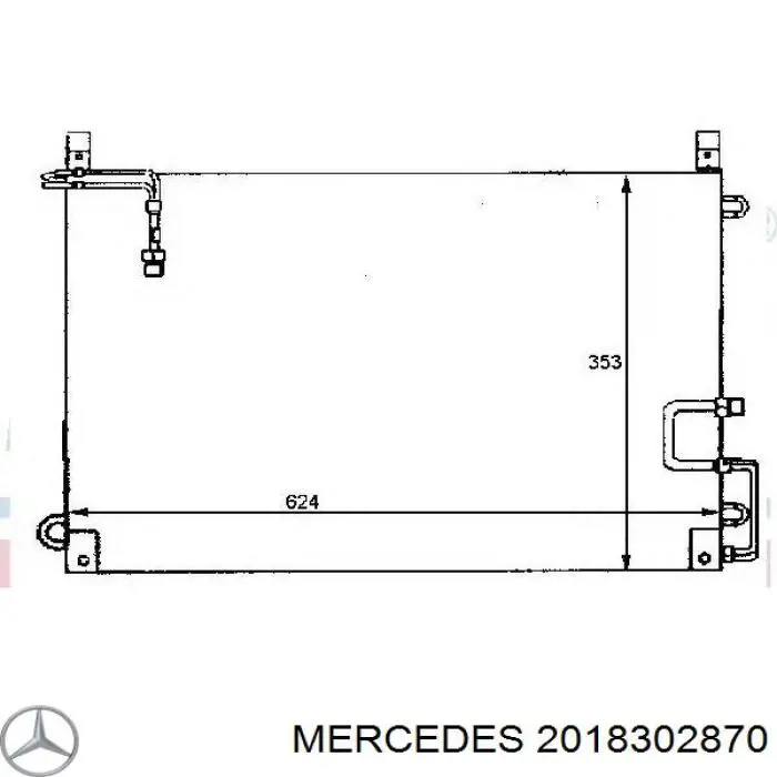 Купить 2018302870 Mercedes Радиатор системы охлаждения кондиционера