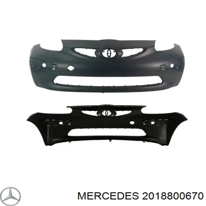 Купить A2018800670 Mercedes Буфер (бампер) передний