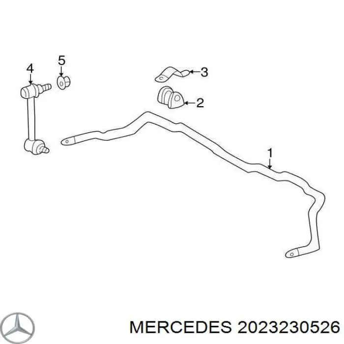 Хомут крепления втулки стабилизатора заднего Mercedes A2023230526 цена, от 2.53 USD