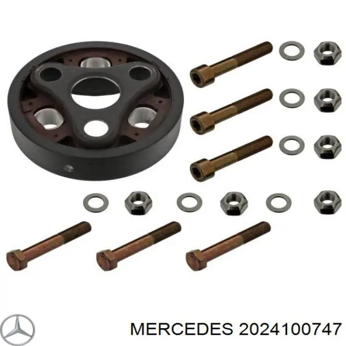 2024100747 Mercedes муфта кардана эластичная передняя