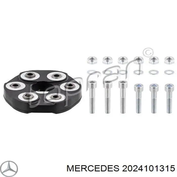 2024101315 Mercedes муфта кардана эластичная передняя/задняя