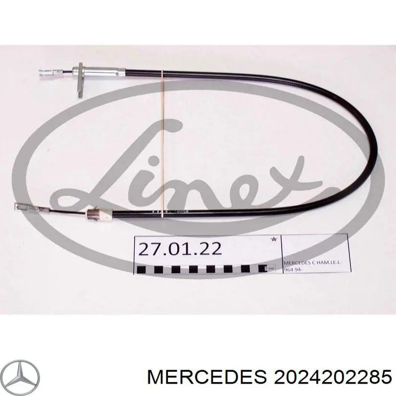 Купить 2024202285 Mercedes Трос стояночного тормоза задний левый