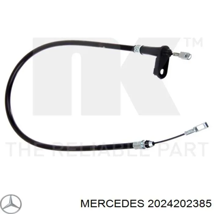2024202385 Mercedes трос ручного тормоза задний правый