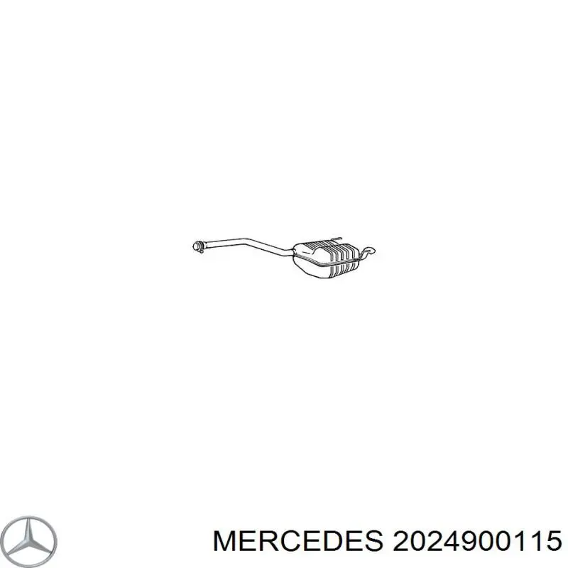 A202490071505 Mercedes глушитель, задняя часть