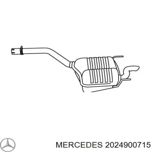 Глушитель задний 2024900715 Mercedes