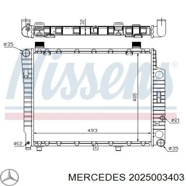 2025003403 Mercedes Радиатор основной
