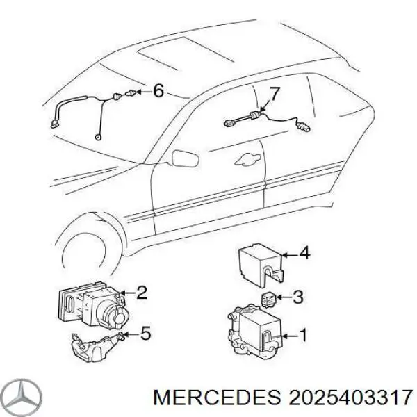 2025403317 Mercedes датчик абс (abs задний правый)