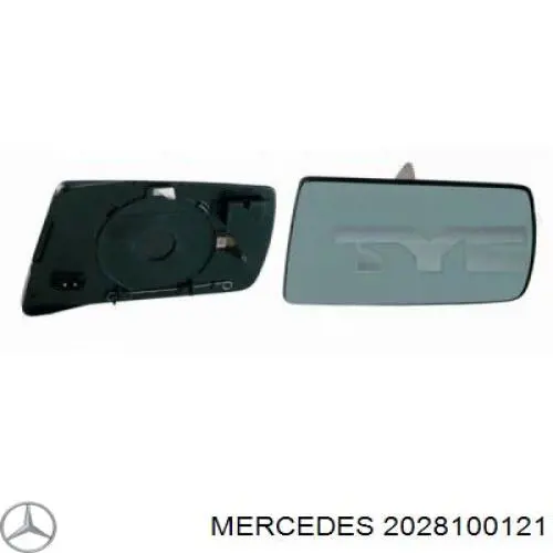 Купить 2028100121 Mercedes Стекло зеркала заднего вида, левого