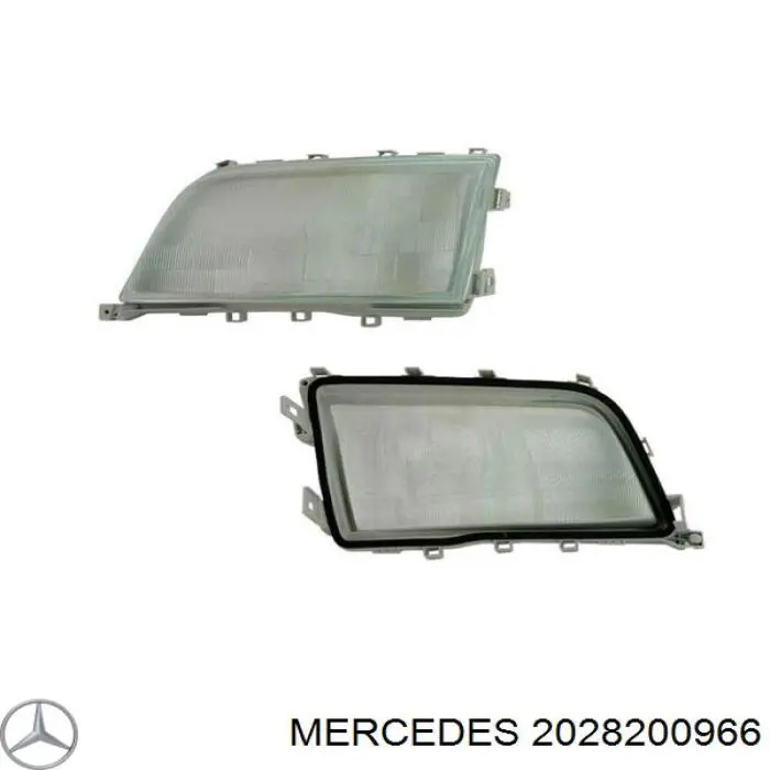 Стекло фары левой 2028200966 Mercedes