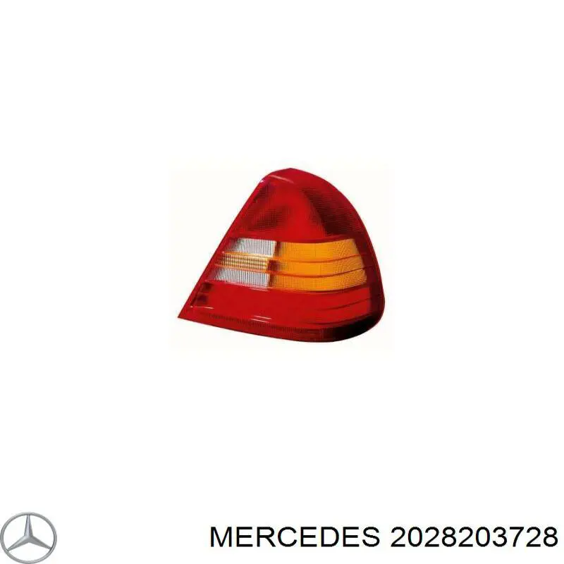 Стекло фонаря заднего левого 2028203728 Mercedes