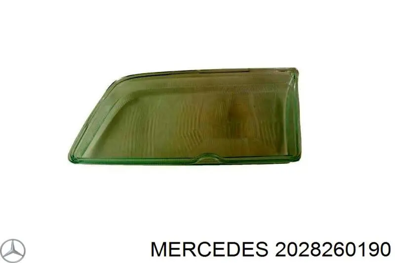 2028260190 Mercedes стекло фары левой