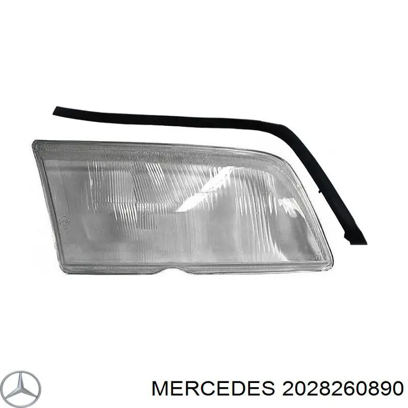 2028260890 Mercedes vidro da luz direita