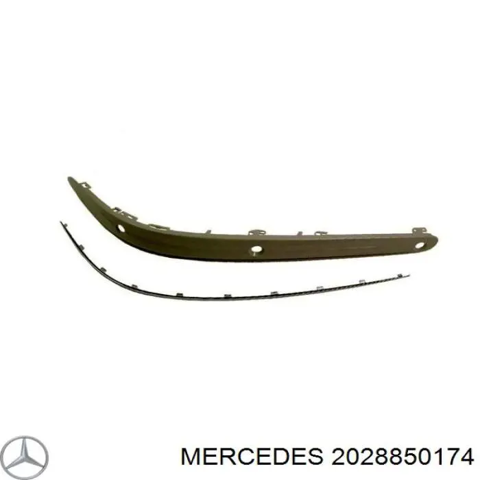 Купить 2028850274 Mercedes Молдинг бампера переднего правый