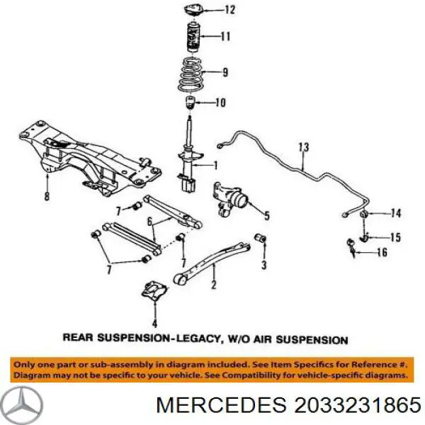 Купить 2033231865 Mercedes Стабилизатор передний