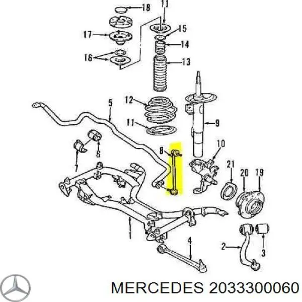 Сальник передней ступицы 2033300060 Mercedes