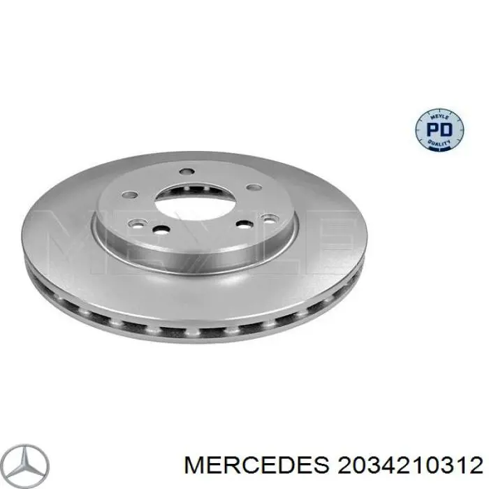 Передние тормозные диски 2034210312 Mercedes