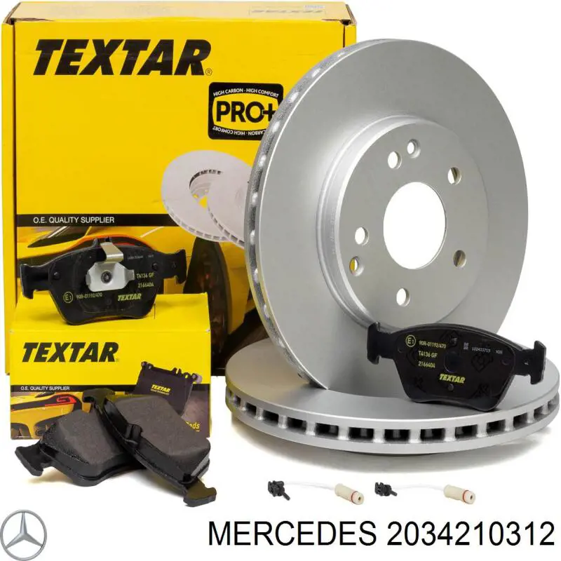 Передний тормозной диск Mercedes 2034210312