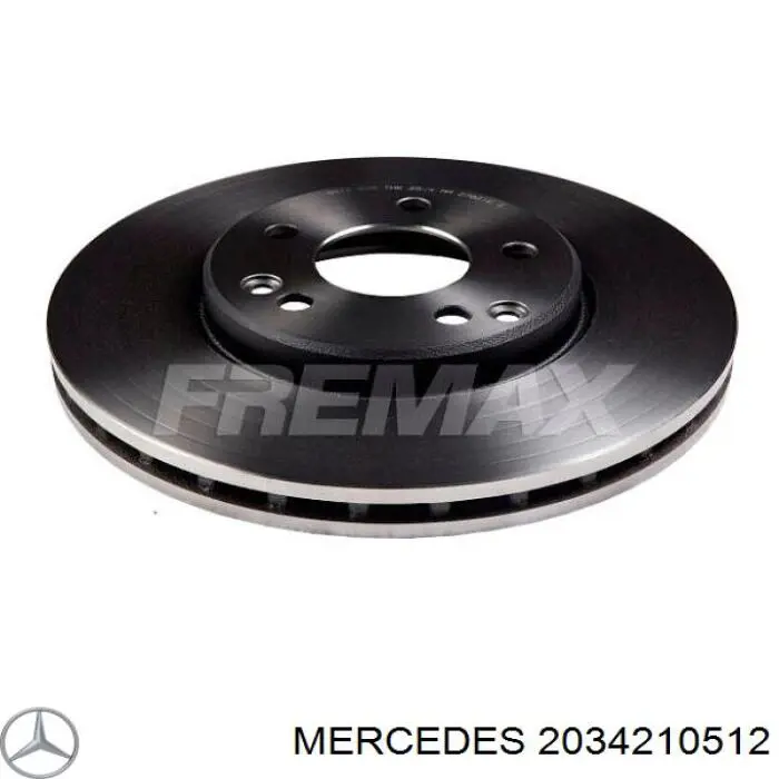 Передние тормозные диски 2034210512 Mercedes