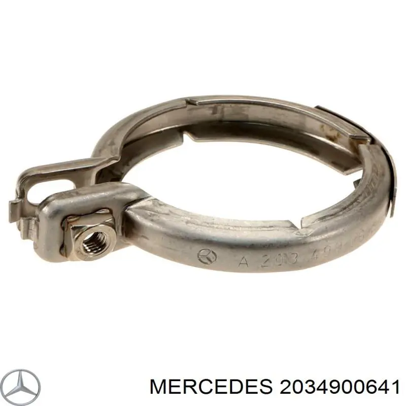 2034900641 Mercedes braçadeira de silenciador dianteira